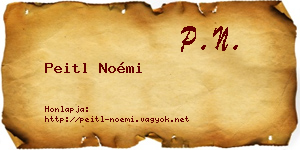 Peitl Noémi névjegykártya